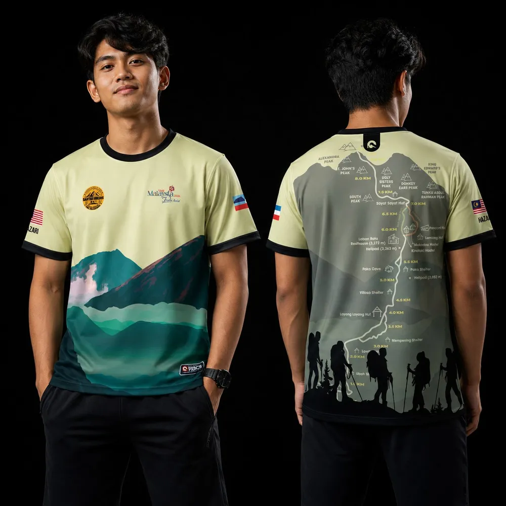 A custom PXNCH garment worn by a model, photographed front and back