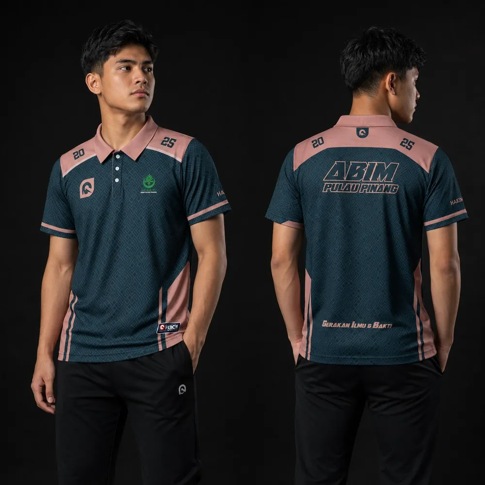 A custom PXNCH garment worn by a model, photographed front and back